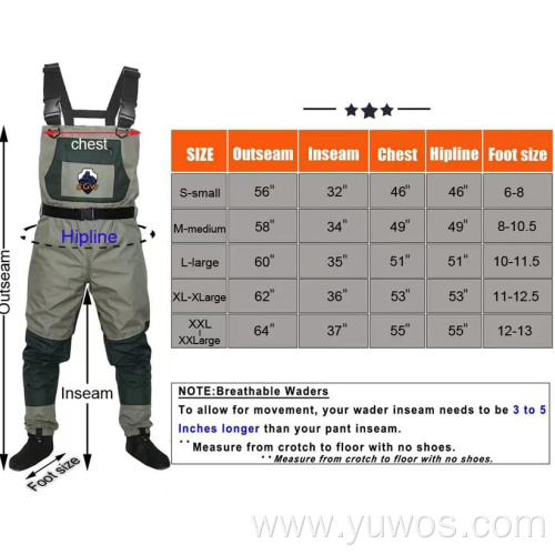 Bootfoot Fishing High Chest Waders for Men